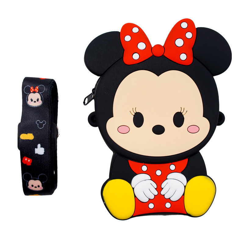 کیف هندزفری رامیلا مدل سیلیکونی فانتزی طرح Minnie Mouse به همراه بند