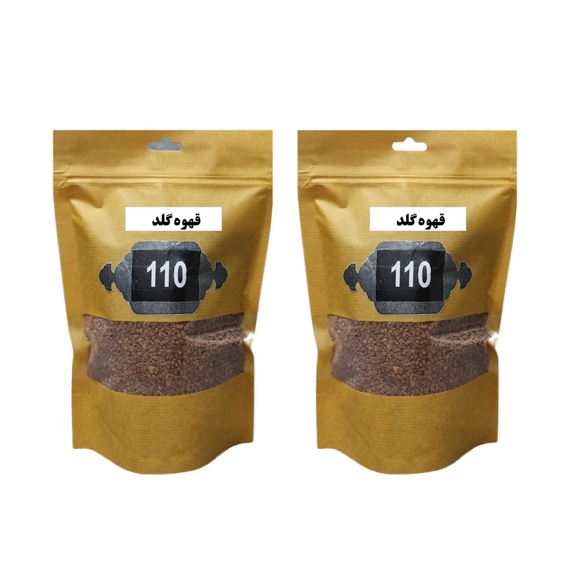 قهوه فوری گلد 110 - 200 گرم بسته 2 عددی