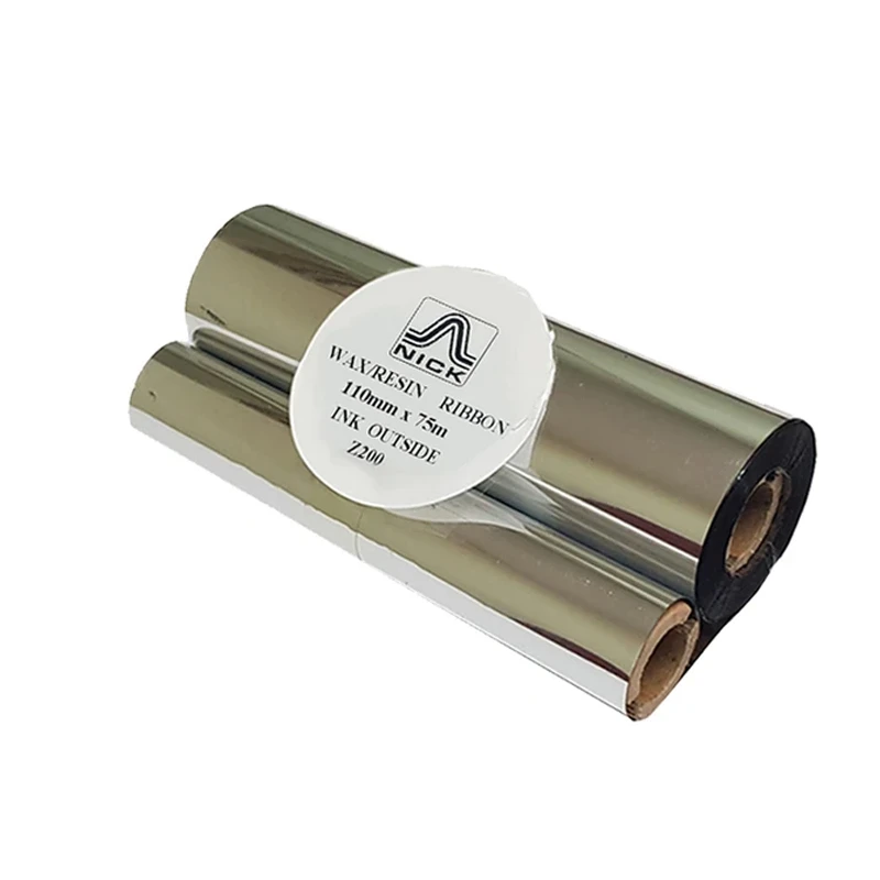 ریبون پرینتر لیبل زن نیک مدل WAX/RESIN 110mm x 75m