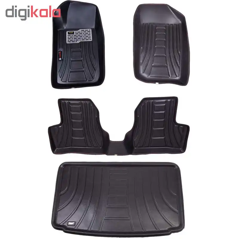 کفپوش سه بعدی خودرو مدل اکو مناسب برای 206 به همراه کفپوش صندوق