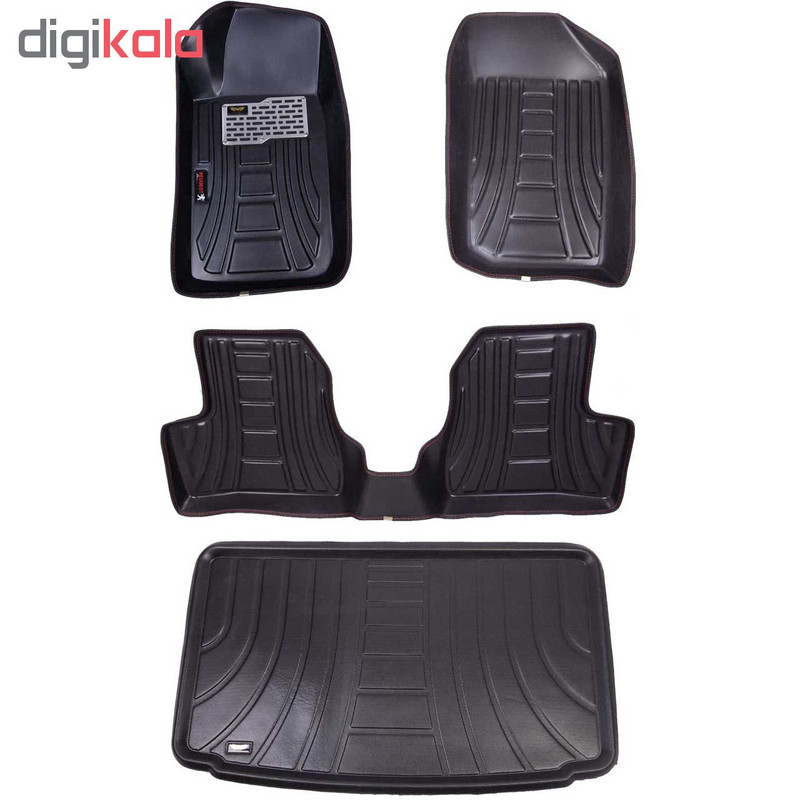 کفپوش سه بعدی خودرو مدل اکو مناسب برای 206 به همراه کفپوش صندوق