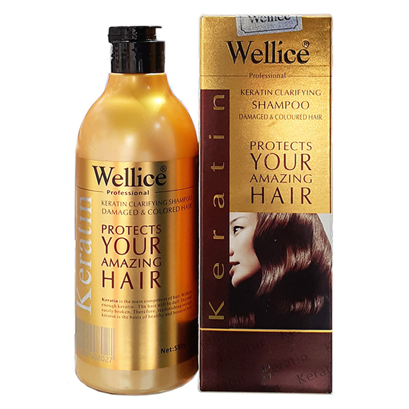 شامپو تقویت کننده مو مدل شامپو کراتینه ویلایس مدل Yourhair حجم 550 میلی لیتر