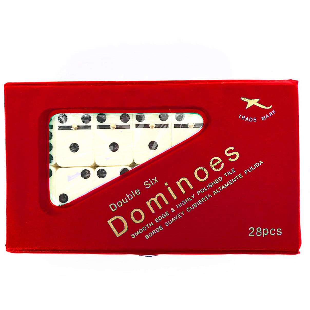بازی فکری دابل سیکس دومینوز مدل 28 تکه AB-510-red