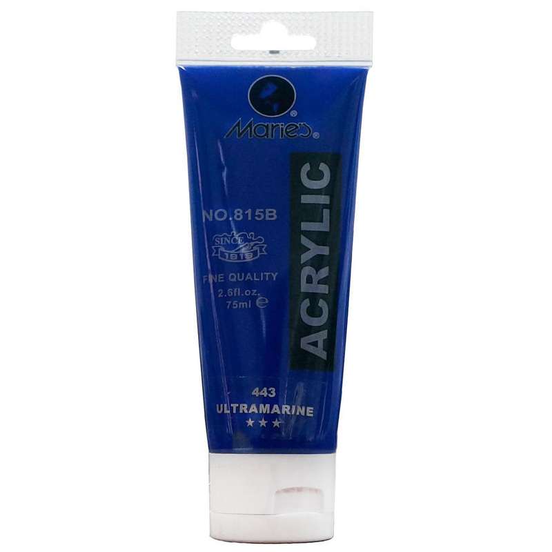 رنگ اکریلیک ماریز مدل 443 Ultramarine حجم 75 میلی لیتر رنگ اکریلیک ماریز مدل 443 Ultramarine حجم 75 میلی لیتر