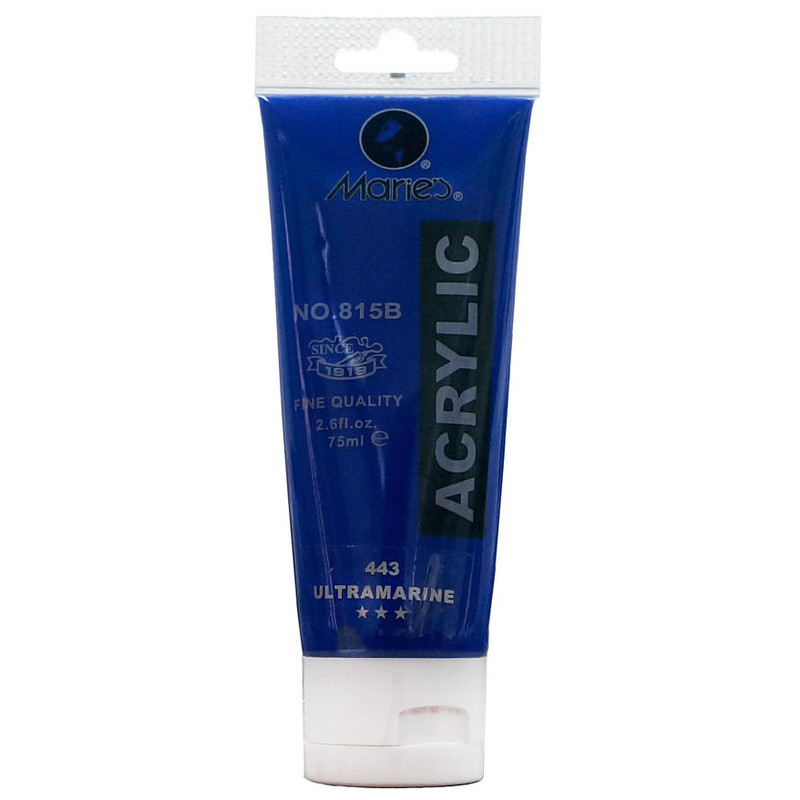 رنگ اکریلیک ماریز مدل 443 Ultramarine حجم 75 میلی لیتر رنگ اکریلیک ماریز مدل 443 Ultramarine حجم 75 میلی لیتر
