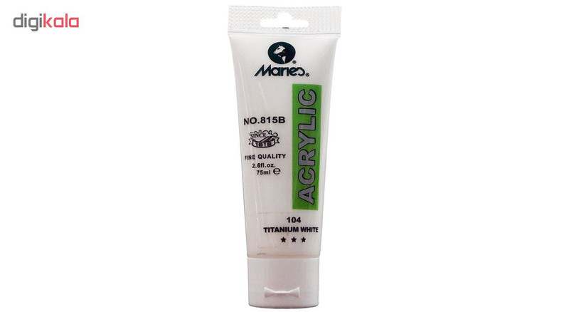 رنگ اکریلیک ماریز مدل 104 Titanium White حجم 75 میلی لیتر رنگ اکریلیک ماریز مدل 104 Titanium White حجم 75 میلی لیتر