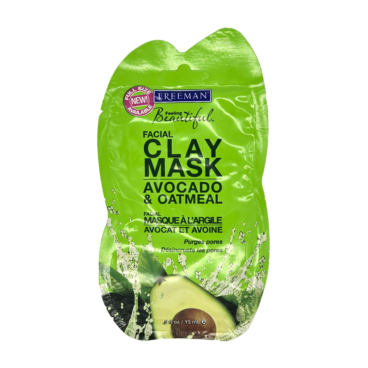 ماسک صورت فریمن مدل CLAY MASK AVOCADO AND OATMEAL حجم 15 میلی لیتر