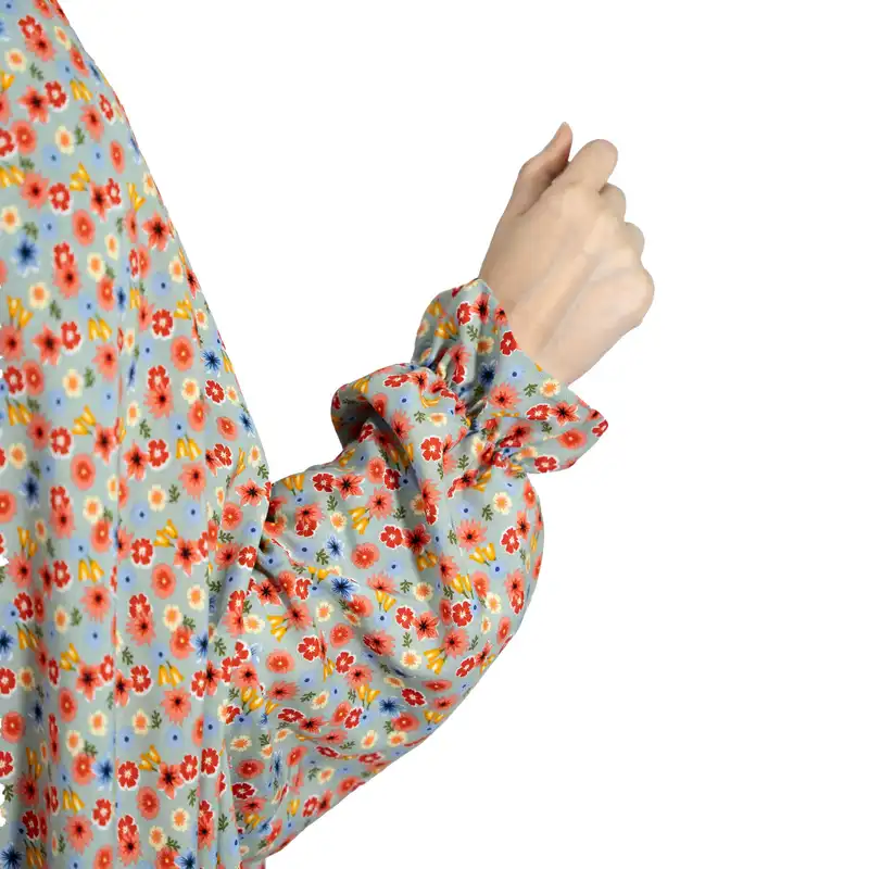 چادر نماز مدل آستین دار رنگ طوسی