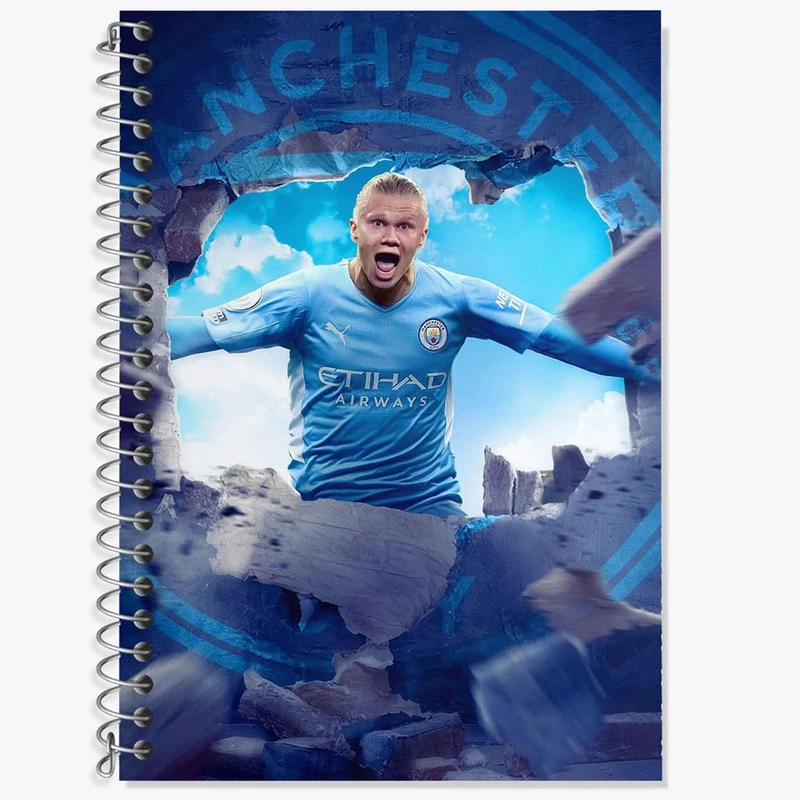 دفتر زبان 50 برگ خندالو مدل دو خط طرح ارلینگ هالند Erling Haaland کد 28611