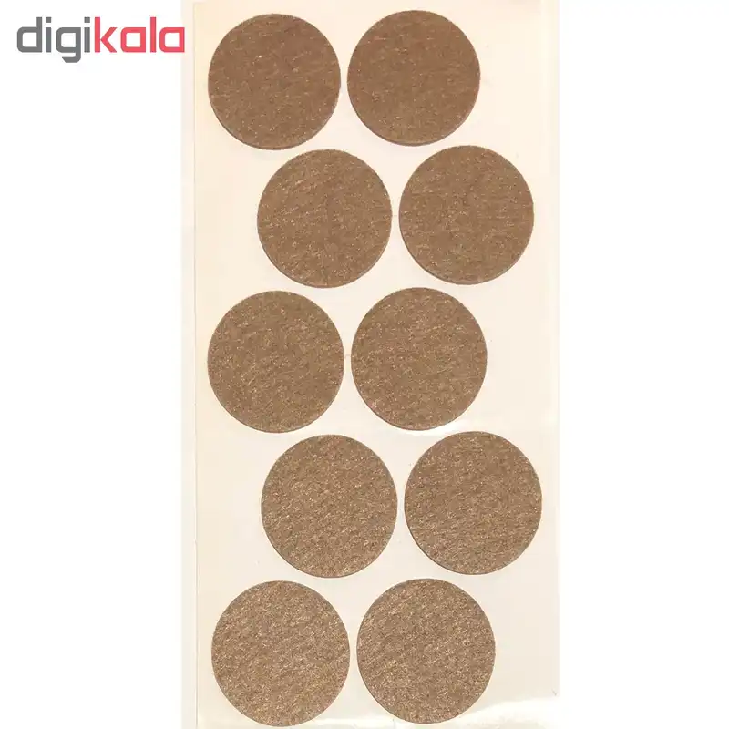 پد پایه مبل و صندلی نمدی مدل 002 دایره قطر 4.5 سانتی پشت چسب داربسته 10 عددی