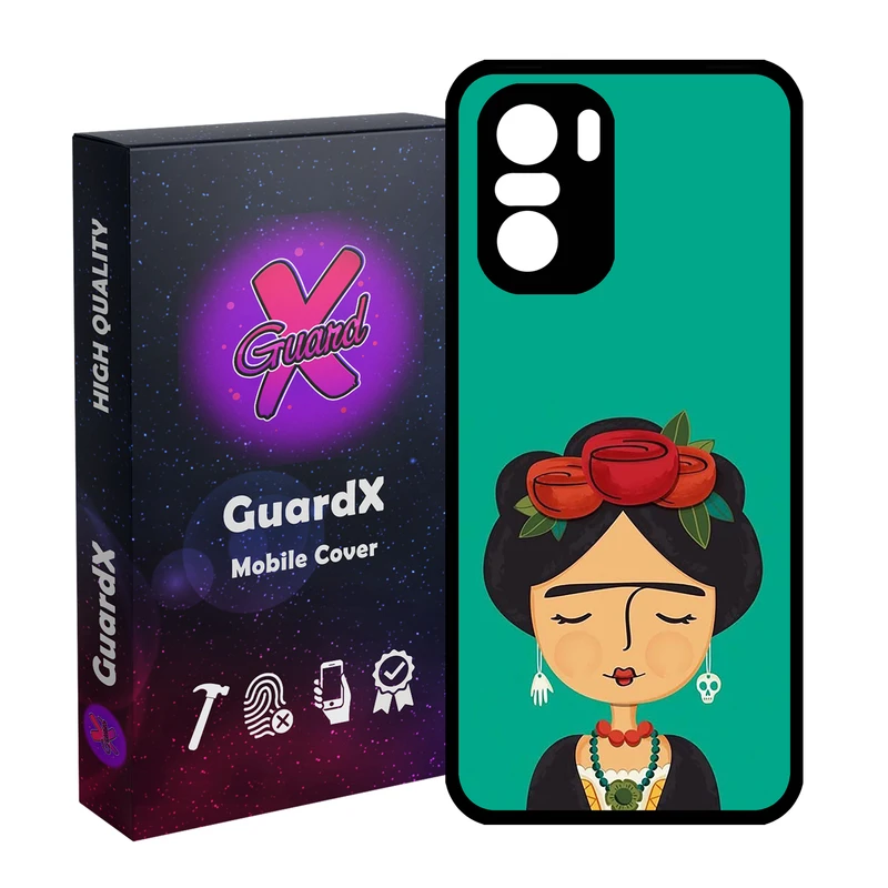 کاور گارد ایکس طرح دختر مدل  Glass10783 مناسب برای گوشی موبایل شیائومی Poco F3/MI 11X/MI 11X Pro/Redmi K40/K40 Pro