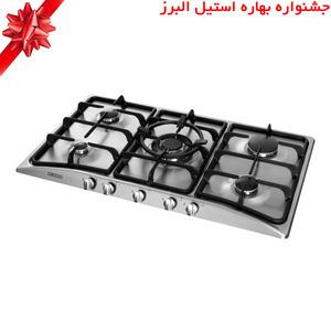 اجاق گاز صفحه ای استیل البرز مدل S-5906
