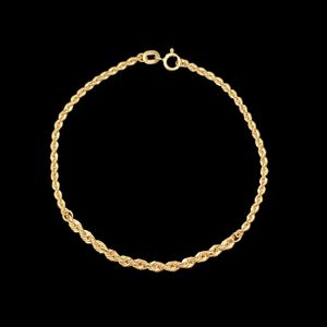 دستبند زنجیری طلا 18 عیار زنانه ناریا مدل طنابی دو تیکه کد S18SH3