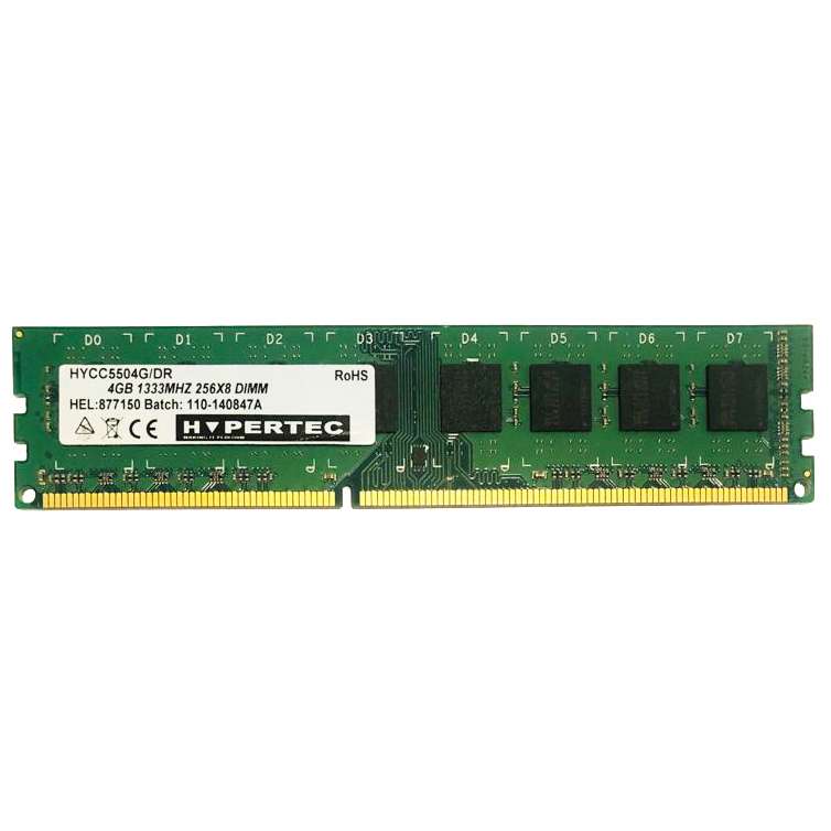 رم دسکتاپ DDR3 تک کاناله 1333 مگاهرتز CL9 هایپرتک مدل HYCC5504G/DR ظرفیت 4 گیگابایت