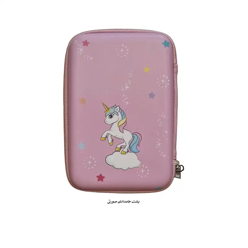 جامدادی مدل فانتزی سیلیکونی طرح یونی کورن رنگین کمانی کد 250