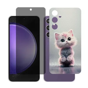 Glass Together model Privacy Screen Protector Suitable for Samsung Galaxy A55 Mobile Phone with Back cover sticker