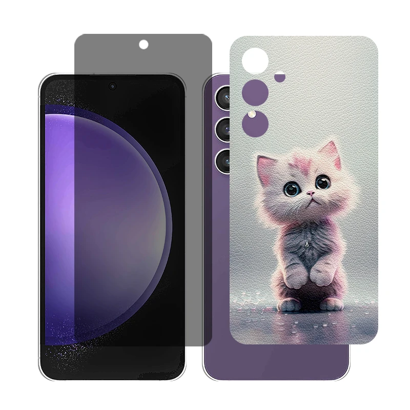 محافظ صفحه نمایش حریم شخصی گلس مدل Together مناسب برای گوشی موبایل سامسونگGalaxy S23 FE به همراه برچسب پوششی پشت گوشی 