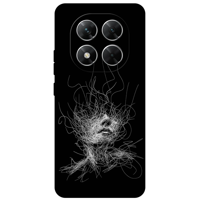 کاور مگافون طرح اسکچ صورت مدل 7423 مناسب برای گوشی موبایل شیائومی Poco X7