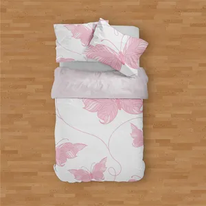 سرویس خواب مدوپد طرح پروانه مدل PAT00087 یک نفره 4 تکه