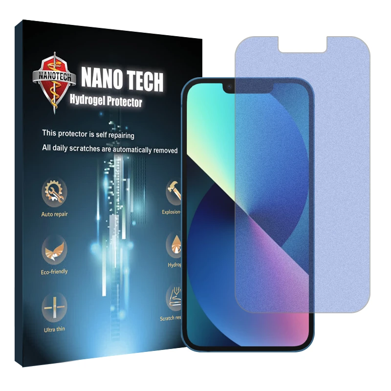 محافظ صفحه نمایش مات آنتی بلو نانو تک مدل Tough مناسب برای گوشی موبایل اپل iPhone 13