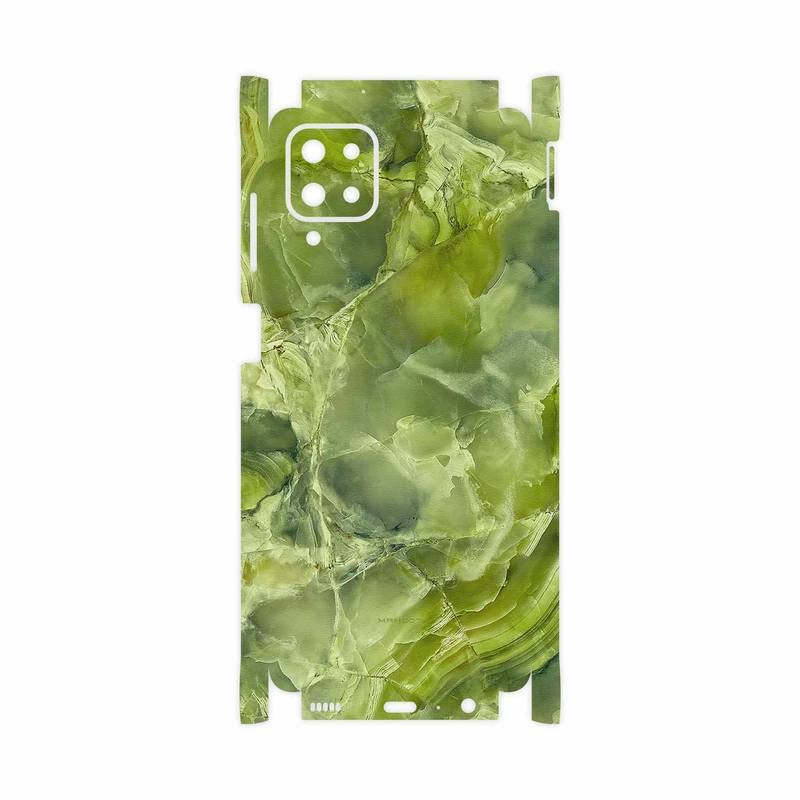 برچسب پوششی ماهوت مدل Green Crystal Marble-FullSkin مناسب برای گوشی موبایل سامسونگ Galaxy A12