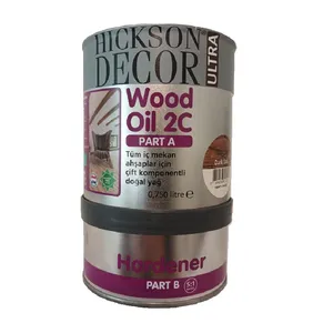 روغن چوب دو جزیی بلوطی تیره هیکسون دکور مدل 2C.D Oak حجم 900 میلی لیتر