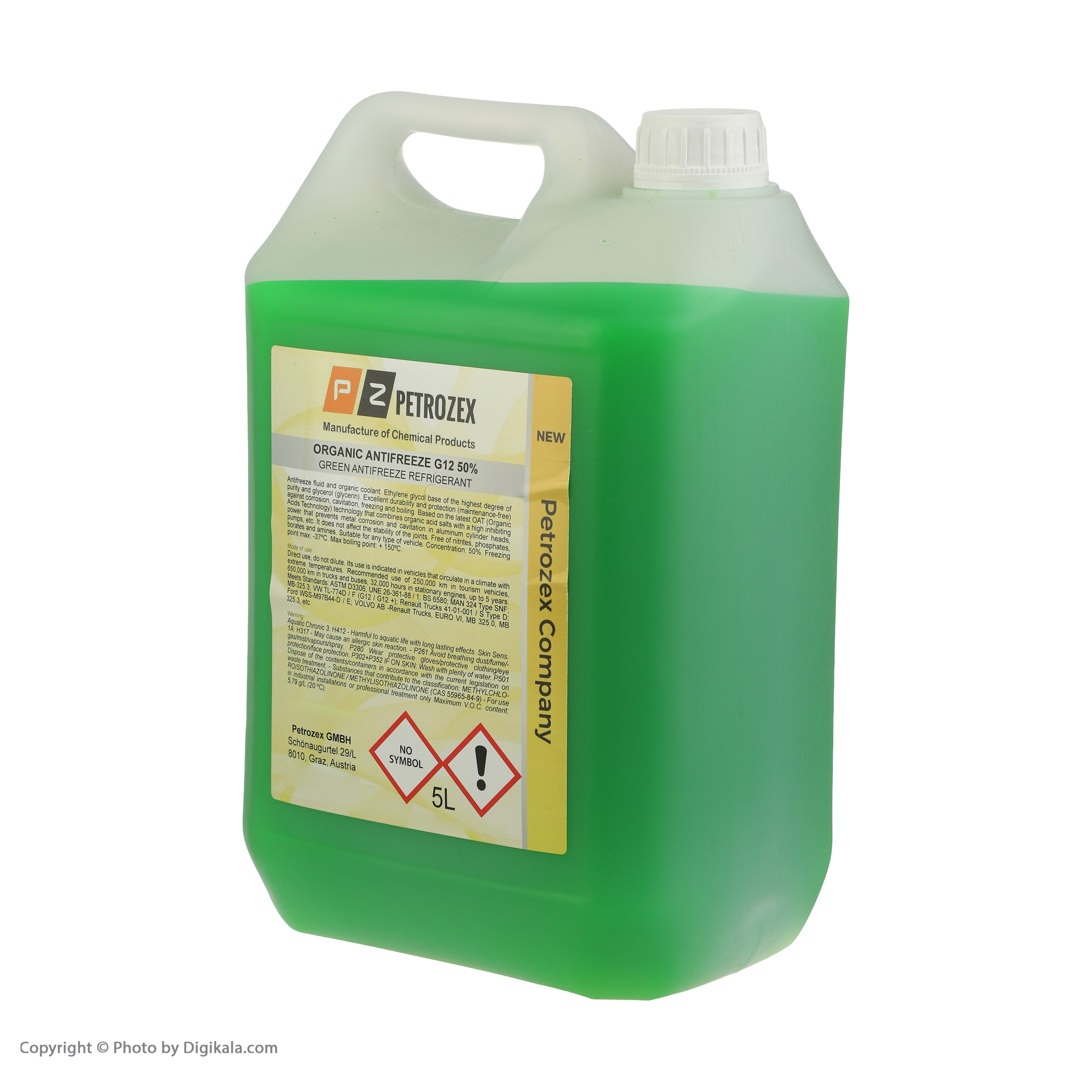 ضدیخ خودرو پتروزکس مدل G12 حجم 5 لیتر