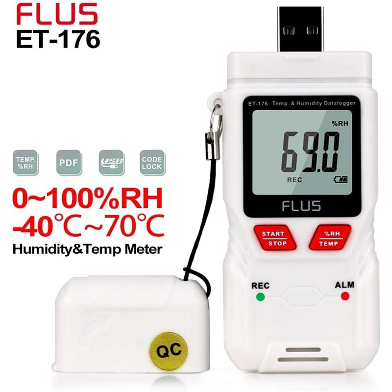 رطوبت سنج دیتالاگر فلاس مدل ET-176