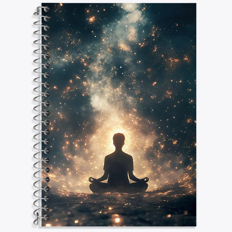 دفتر زبان 50 برگ خندالو مدل سه خط طرح مدیتیشن و یوگا کد F6359