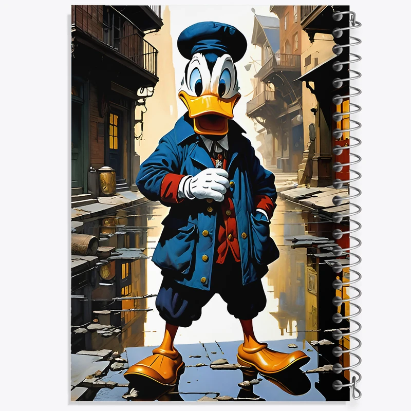 دفتر ژورنال نویسی 50 برگ خندالو مدل نقطه ای طرح دانلد داک (Donald Duck) کد F8486