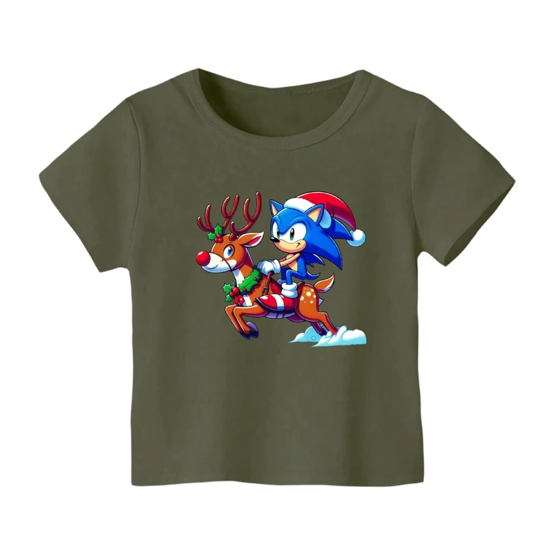 تی شرت آستین کوتاه بچگانه مدل سونیک کریسمس کد 2