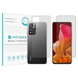 Rockspace transparent screen protector HyGEL model suitable for Xiaomi 11i mobile phone along with the back of the phone