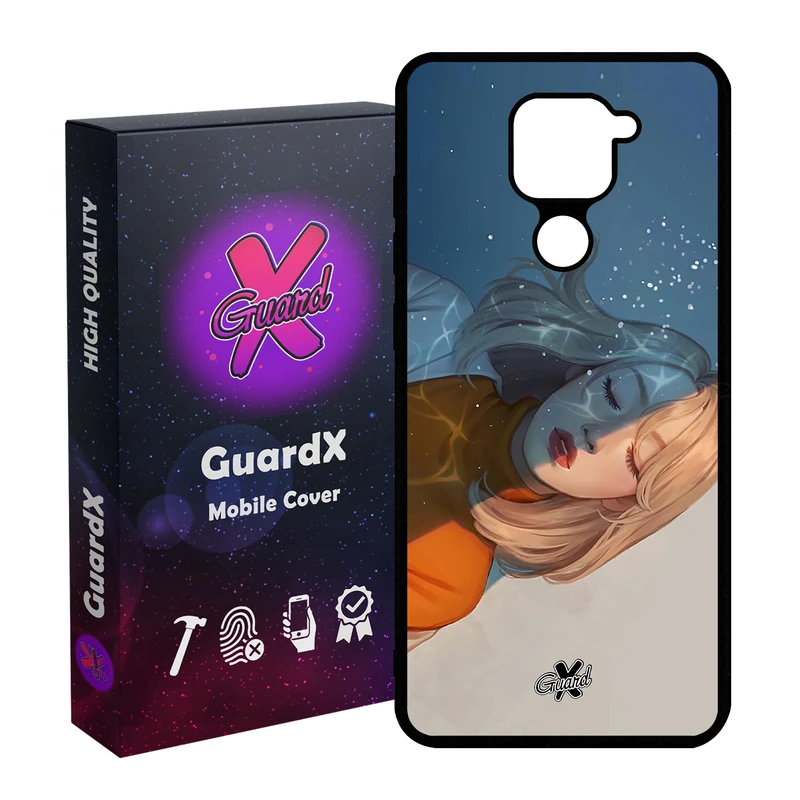 کاور گارد ایکس طرح Girl مدل Glass10013 مناسب برای گوشی موبایل شیائومی Redmi Note 9
