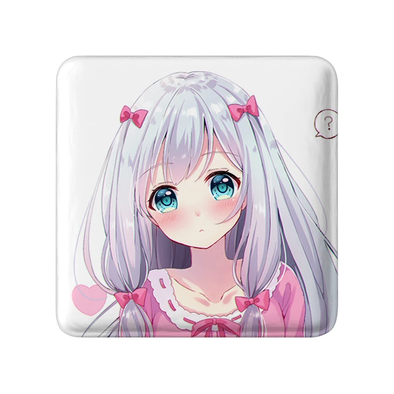 مگنت خندالو طرح ساگیری انیمه ارومانگا سنسی Eromanga Sensei  مدل مربعی کد 22677