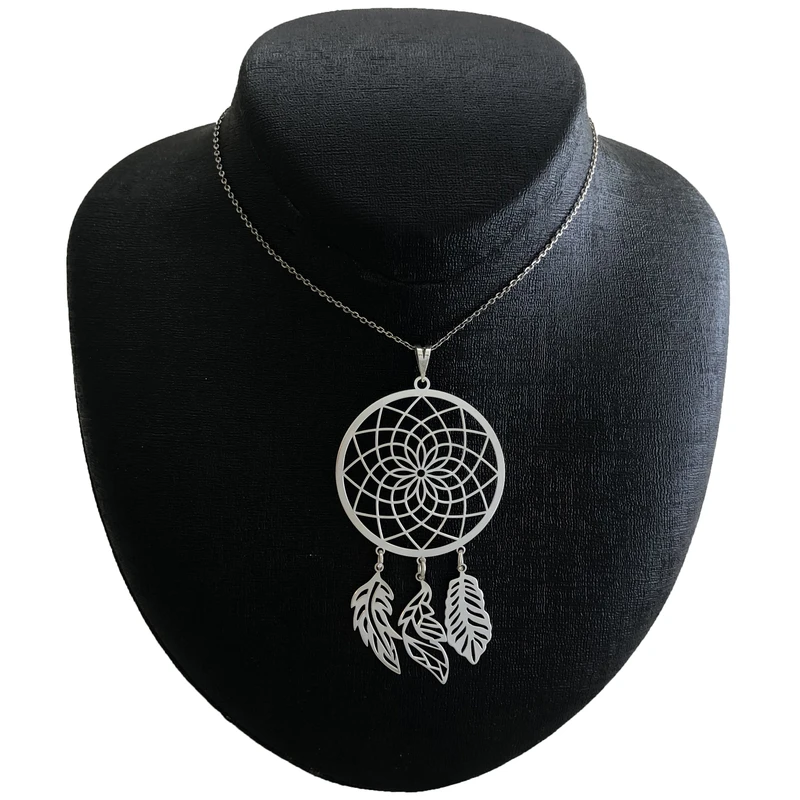 گردنبند نقره زنانه مدل Dream catcher کد G220