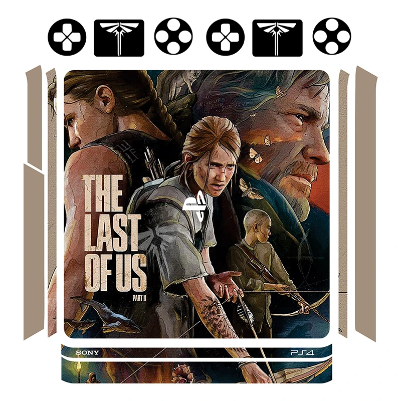  برچسب پلی استیشن 4 اسلیم  توییجین وموییجین مدل last of us 03 مجموعه 14 عددی 