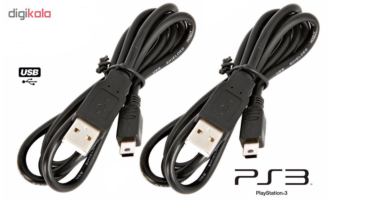 کابل USB مدل 80مناسب برایپلی استیشن 3 PS3 بسته 2 عددی