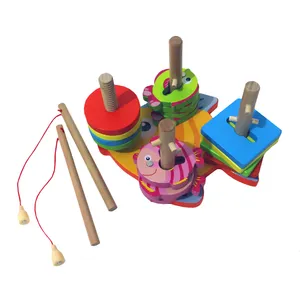 بازی فکری چوبی مدل Fishing Building Block set