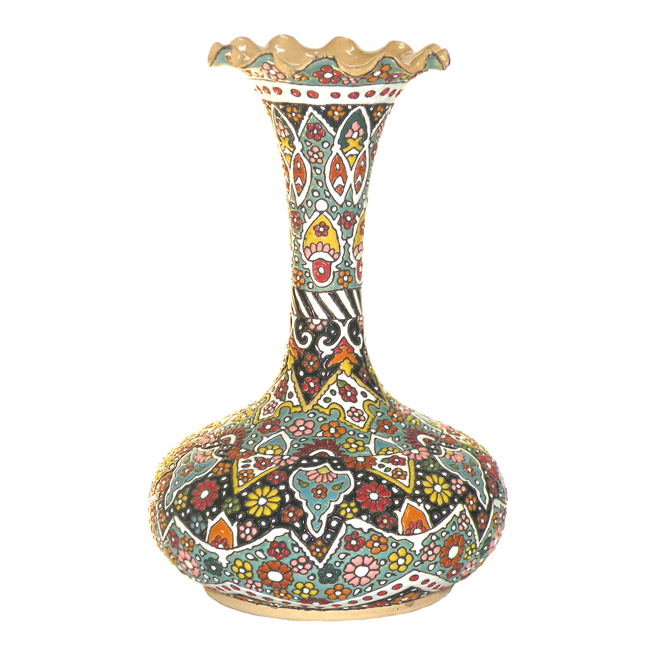 گلدان سفالی آرتیما طرح مینا کاری مدل 13977