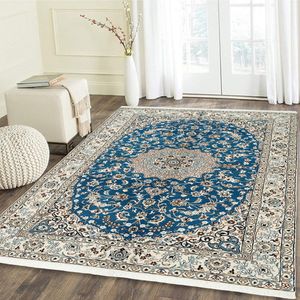 فرش دستبافت چهار متری مدل گل ابریشم نائین کد n543070n