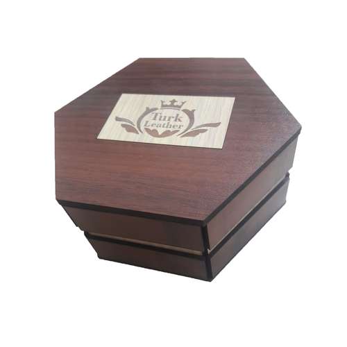 جعبه چوبی کادویی هدیه ترک چرم مدل TL-1619JMW