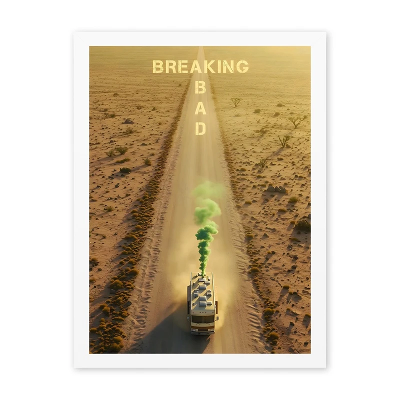 تابلو مدل دکوراتیو طرح برکینگ بد کد 1183 فریم سفید