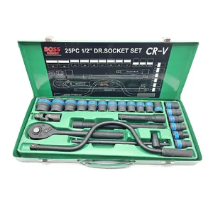 آچار بکس صنعتی باس مدل 25PCS مجموعه 25 عددی