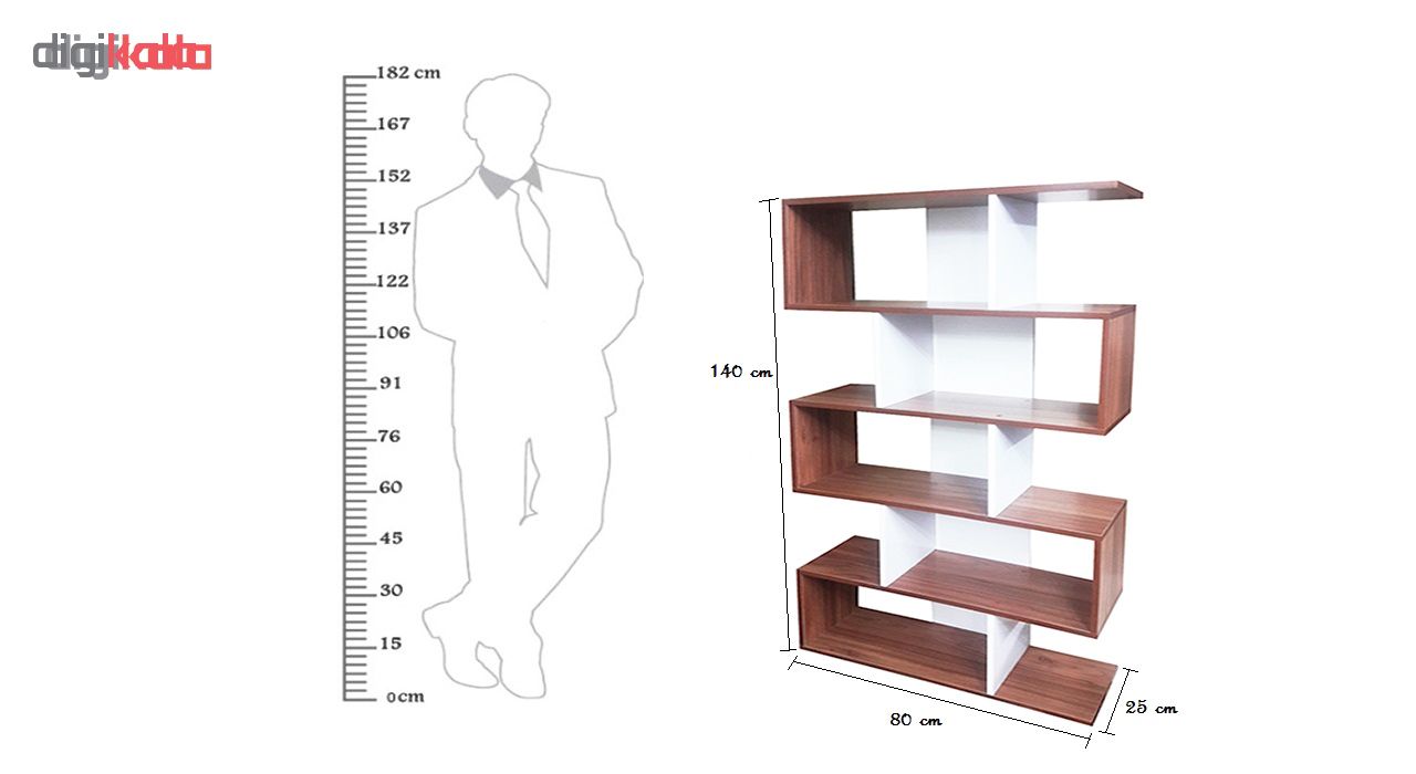 کتابخانه اوشن تجارت مدل S شکل کد 140cm