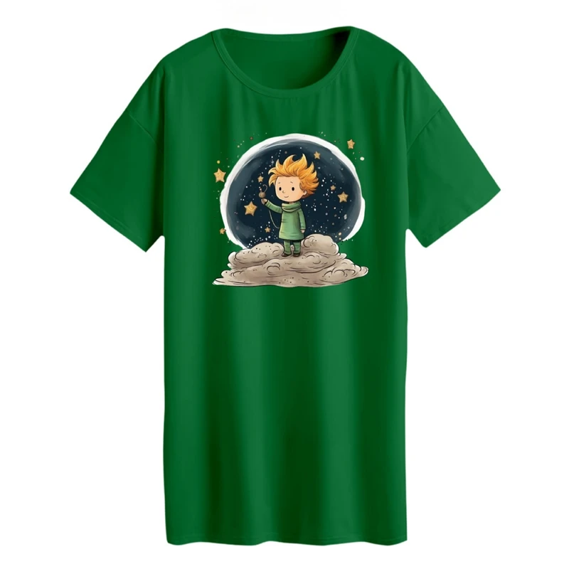 تی شرت لانگ آستین کوتاه زنانه مدل شازده کوچولو و ستاره