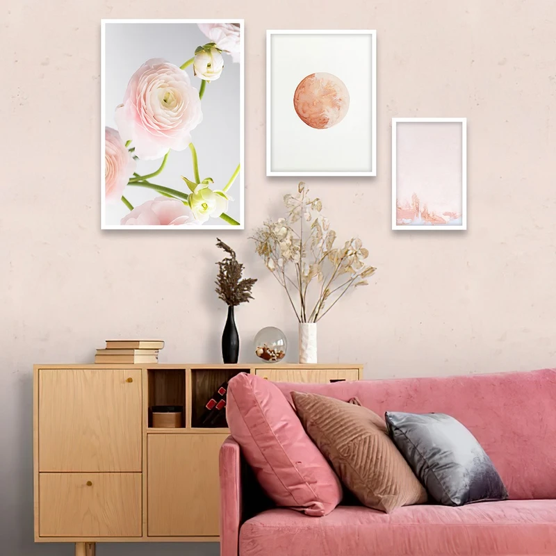 تابلو بکلیت طرح مدرن طبیعت مدل شاین اکلیلی W-822 مجموعه 3 عددی