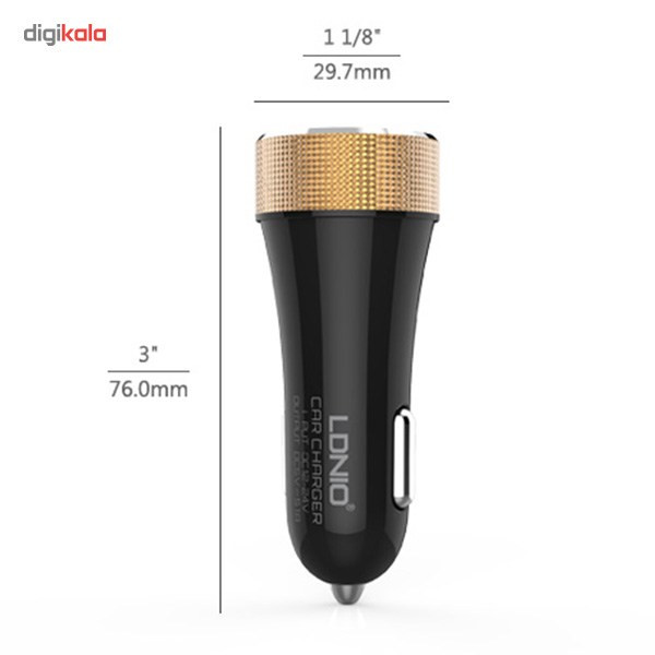 شارژر فندکی الدینیو مدل DL-C50 همراه با کابل microUSB 3 در وبزینر شارژر فندکی الدینیو مدل DL-C50 همراه با کابل microUSB