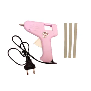 دستگاه چسب تفنگی مدل کرومی به همراه چسب حرارتی