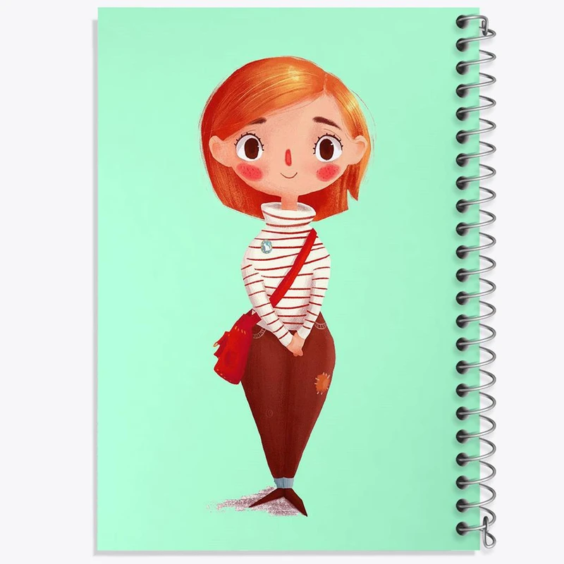 دفتر شطرنجی 50 برگ خندالو طرح دخترانه فانتزی کد 25742