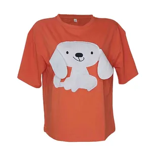 تی شرت لانگ  آستین کوتاه زنانه مدل عروسکی